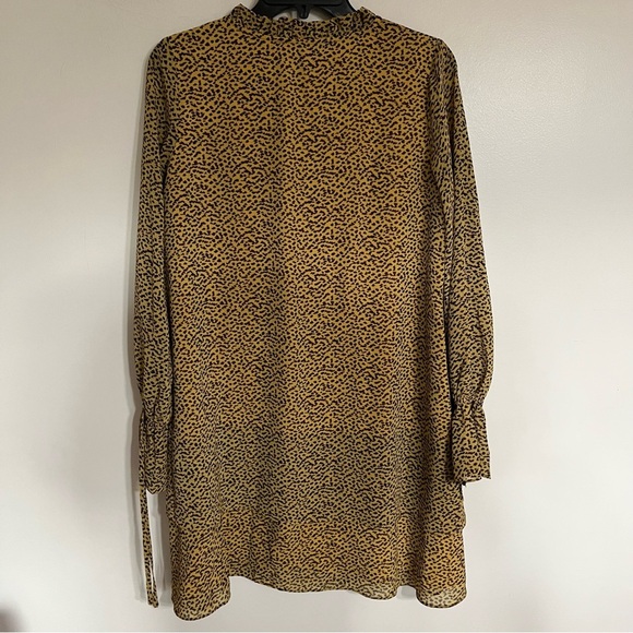 Women’s Sugar Lips Tiered Long Sleeve Cheetah Print Mini Dress Size Small - Picture 10 of 13